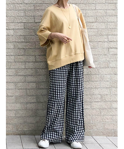 ISOOK（アイスー）の「Ginghamcheck wide pants / ギンガムチェックワイドパンツ（nana select）（その他パンツ・レディース・ブラック・FREE）」の12枚目の写真