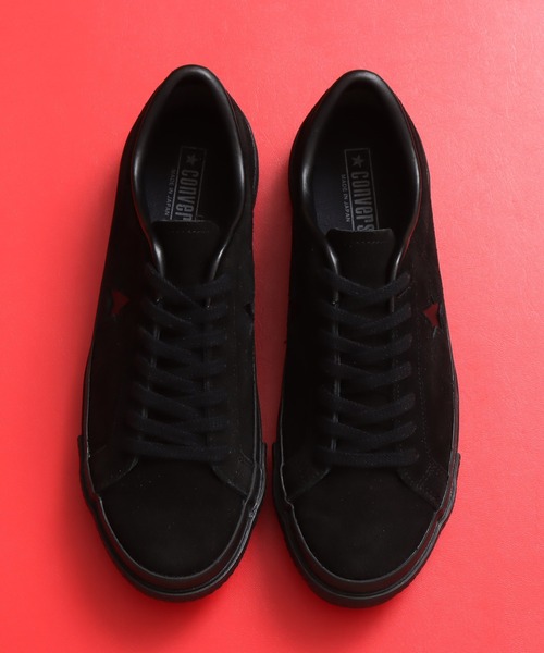 CONVERSE（コンバース）の「CONVERSE ONE STAR J SUEDE / コンバース ワンスター J スエード（スニーカー・メンズ・ブラック・23.0cm/27.5cm/24.0cm/25.5cm/26.5cm/28.0cm/27.0cm/24.5cm/25.0cm/23.5cm/26.0cm）」の2枚目の写真