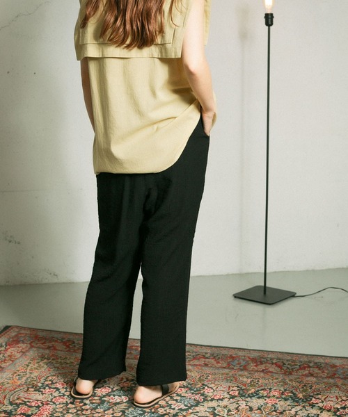 KBF（ケイビーエフ）の「楊柳イージータックパンツ（その他パンツ・レディース・オレンジ系その他/ブラック/オフホワイト・ONE）」の11枚目の写真