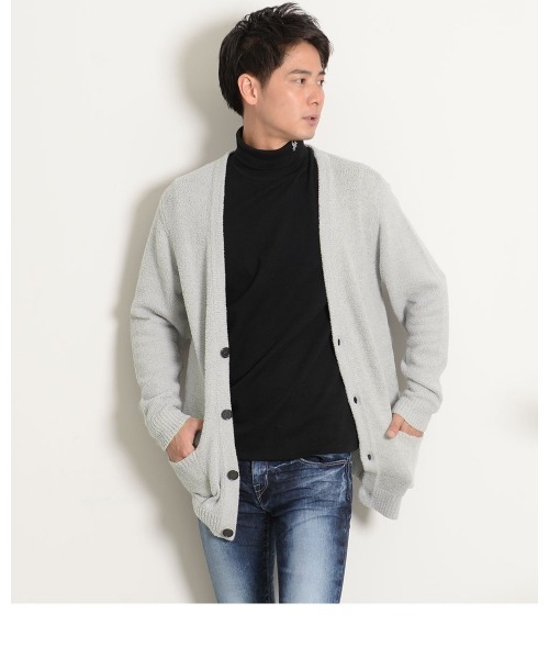 GOSTAR DE FUGA(ゴスタール ジフーガ)の「『GOSTAR DE FUGA』モールヤーンカーディガン(カーディガン/ボレロ・メンズ・ベージュ/ネイビー/グレー系その他・FREE)」の9枚目の写真