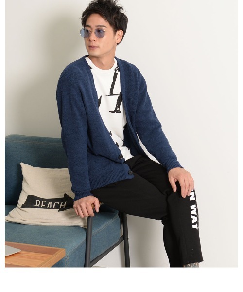 GOSTAR DE FUGA(ゴスタール ジフーガ)の「『GOSTAR DE FUGA』モールヤーンカーディガン(カーディガン/ボレロ・メンズ・ベージュ/ネイビー/グレー系その他・FREE)」の13枚目の写真