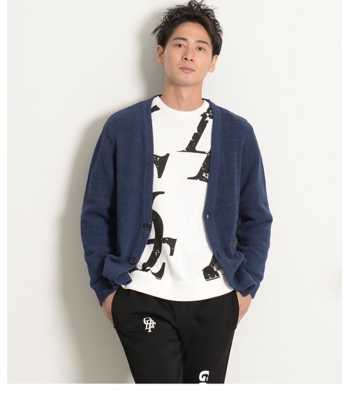 GOSTAR DE FUGA(ゴスタール ジフーガ)の「『GOSTAR DE FUGA』モールヤーンカーディガン(カーディガン/ボレロ・メンズ・ベージュ/ネイビー/グレー系その他・FREE)」の14枚目の写真