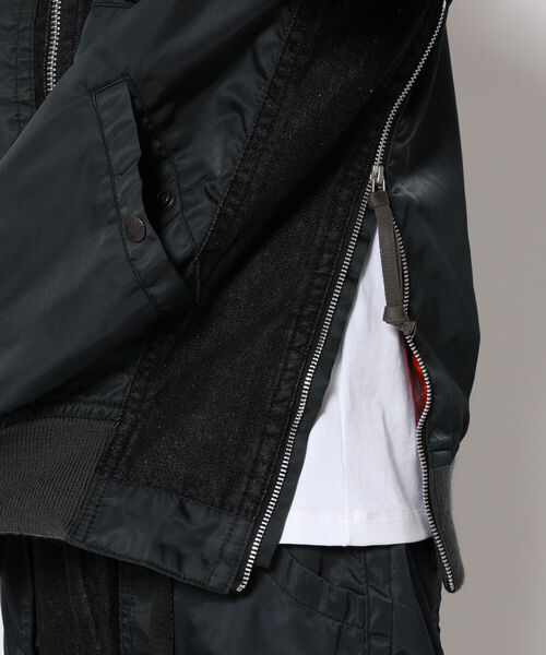 AVIREX（アヴィレックス）の「【TYPE BLUE/タイプブルー】コンビネーション MA-1 /  COMBINATION MA-1 / アヴィレックス / AVIREX（MA-1・メンズ・セージグリーン/ブラック・MEDIUM/LARGE/X-LARGE/XX-LARGE）」の10枚目の写真