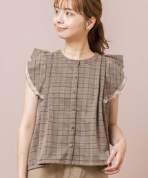 flower | チェックラッフルブラウス(シャツ/ブラウス)