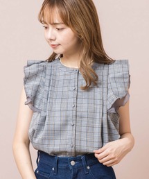 flower | チェックラッフルブラウス(シャツ/ブラウス)