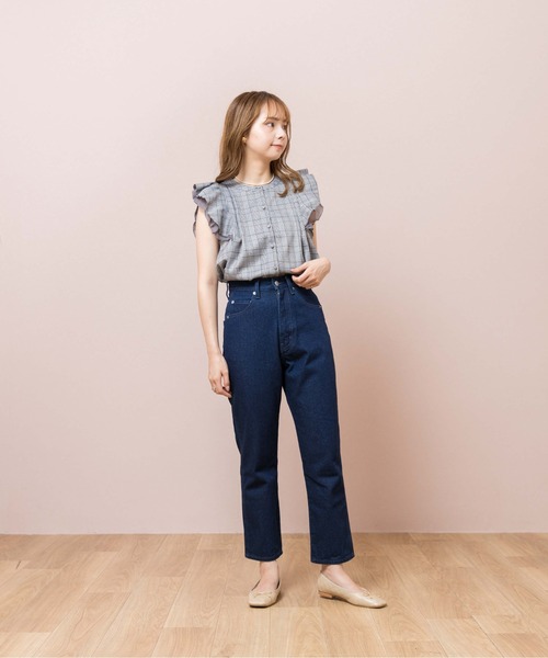 flower（フラワー）の「チェックラッフルブラウス（シャツ/ブラウス・レディース・ブラウン/グレー・FREE）」の13枚目の写真