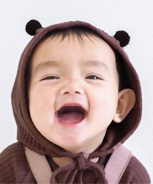 apres les cours（アプレレクール）の「リブボンネット（その他ベビー用品・キッズ・アイボリー/ブラウン/ブルー/ダークブラウン/イエロー・48）」の4枚目の写真