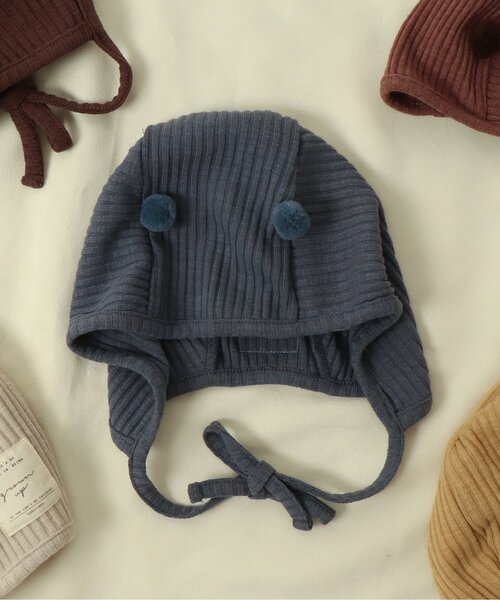 apres les cours（アプレレクール）の「リブボンネット（その他ベビー用品・キッズ・アイボリー/ブラウン/ブルー/ダークブラウン/イエロー・48）」の5枚目の写真