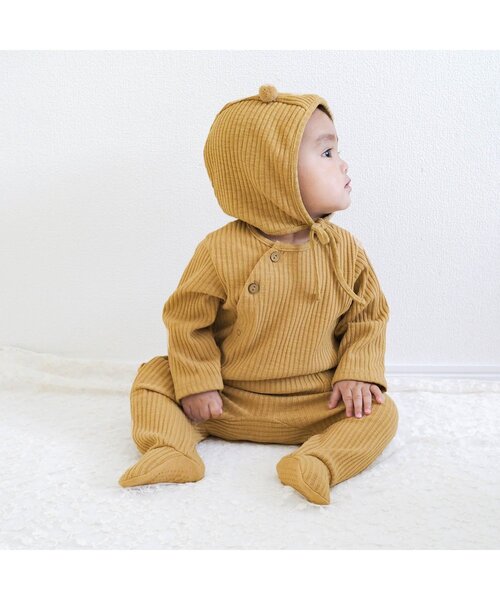 apres les cours（アプレレクール）の「リブボンネット（その他ベビー用品・キッズ・アイボリー/ブラウン/ブルー/ダークブラウン/イエロー・48）」の6枚目の写真