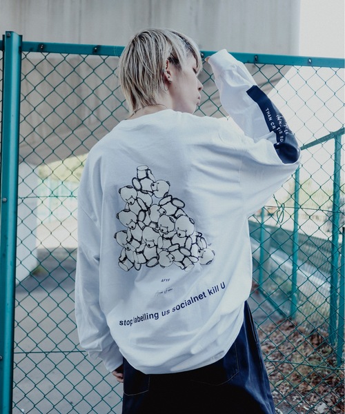 AFYF（エーエフワイエフ）の「【AFYF】AFYF Souvenir Long Sleeve T-Shirt "No.1" by GILDAN Ultra Cotton 6.0oz / AFYFスーベニア ロングスリーブ Tシャツ "No.1" ギルダンウルトラ コットン 6.0oz AFYF グラフィック by ロフトスキー（Tシャツ/カットソー・メンズ・ホワイト系その他/ブラック系その他/オレンジ系その他/ホワイト系その他2/ブラック系その他2/ホワイト系その他4/ホワイト系その他5/ブラック系その他3/ブラック系その他4/ホワイト系その他3/ブラック系その他5/ブラック系その他7/その他/ナチュラル/マルーン/ブラック系その他6/その他2/レッド系その他/ホワイト系その他7/ホワイト系その他6/レッド系その他2/ホワイト系/アッシュグレー/ライトブルー・LARGE/XX-LARGE/X-LARGE）」の5枚目の写真