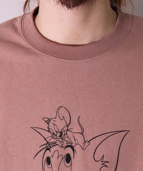 Tom&Jerry(トムアンドジェリー)の「【トムとジェリー】【ユニセックス】プリント 長袖 Tシャツ(DV)(Tシャツ/カットソー・メンズ・ブラック/ネイビー/オフホワイト/ミント/モカ/杢グレー・MEDIUM/LARGE/X-LARGE)」の17枚目の写真
