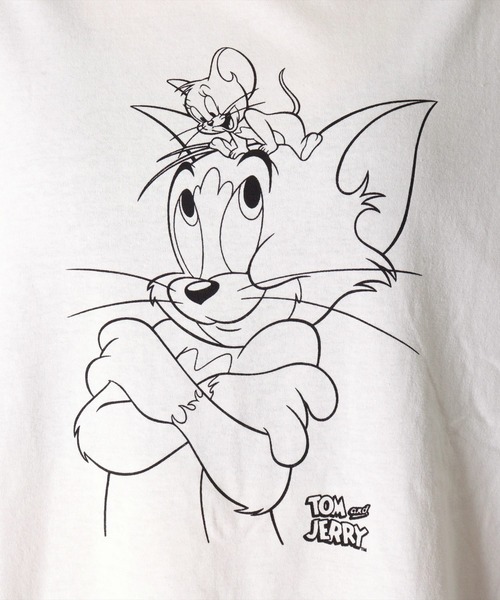 Tom&Jerry(トムアンドジェリー)の「【トムとジェリー】【ユニセックス】プリント 長袖 Tシャツ(DV)(Tシャツ/カットソー・メンズ・ブラック/ネイビー/オフホワイト/ミント/モカ/杢グレー・MEDIUM/LARGE/X-LARGE)」の21枚目の写真