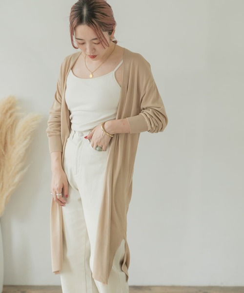 ITEMS URBANRESEARCH（アイテムズ アーバンリサーチ）の「ロングニットカーディガン（カーディガン/ボレロ・レディース・ネイビー/ブラウン/カーキ/ベージュ・FREE）」の12枚目の写真