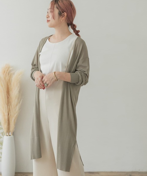 ITEMS URBANRESEARCH（アイテムズ アーバンリサーチ）の「ロングニットカーディガン（カーディガン/ボレロ・レディース・ネイビー/ブラウン/カーキ/ベージュ・FREE）」の18枚目の写真
