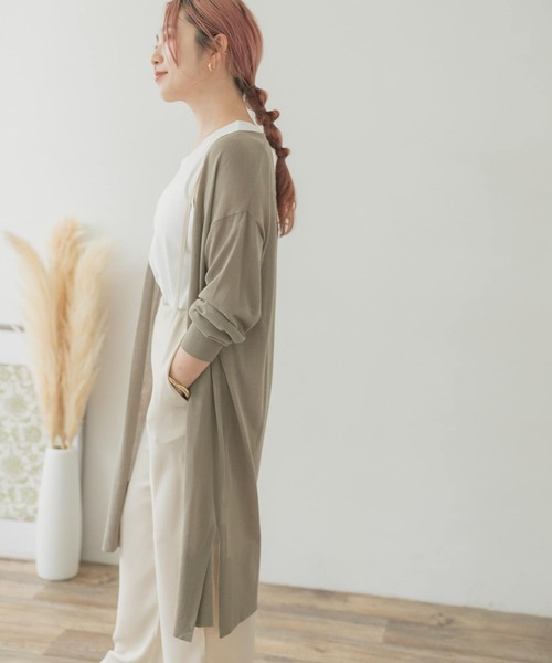 ITEMS URBANRESEARCH（アイテムズ アーバンリサーチ）の「ロングニットカーディガン（カーディガン/ボレロ・レディース・ネイビー/ブラウン/カーキ/ベージュ・FREE）」の19枚目の写真