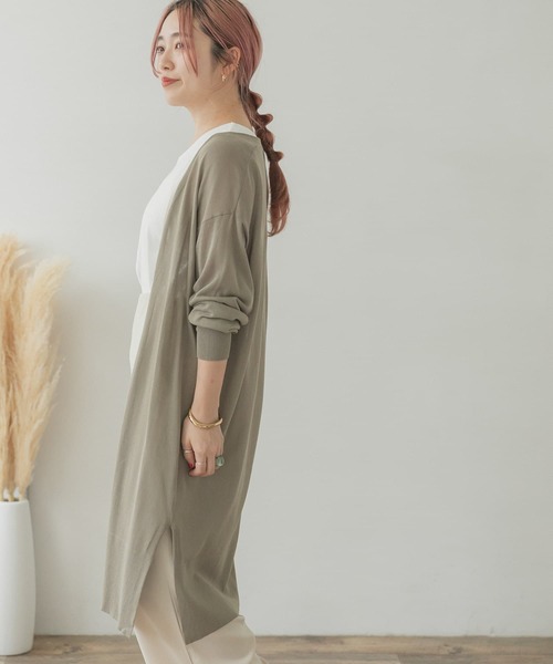 ITEMS URBANRESEARCH（アイテムズ アーバンリサーチ）の「ロングニットカーディガン（カーディガン/ボレロ・レディース・ネイビー/ブラウン/カーキ/ベージュ・FREE）」の20枚目の写真