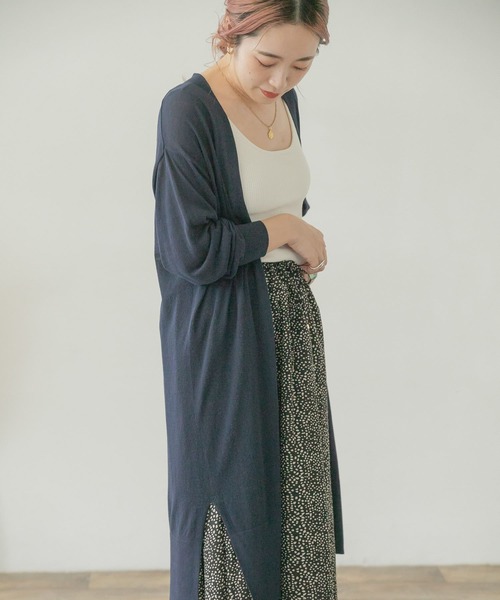 ITEMS URBANRESEARCH（アイテムズ アーバンリサーチ）の「ロングニットカーディガン（カーディガン/ボレロ・レディース・ネイビー/ブラウン/カーキ/ベージュ・FREE）」の22枚目の写真