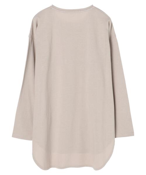 YECCA VECCA（イェッカヴェッカ）の「・ラウンドヘム長袖カットソー＊（Tシャツ/カットソー・レディース・オフホワイト/チャコールグレー/ベージュ・FREE）」の19枚目の写真