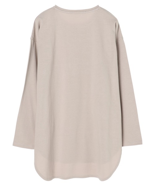 YECCA VECCA（イェッカヴェッカ）の「・ラウンドヘム長袖カットソー＊（Tシャツ/カットソー・レディース・オフホワイト/チャコールグレー/ベージュ・FREE）」の9枚目の写真