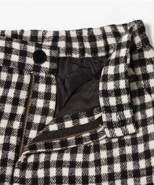 mystic（ミスティック）の「ウールチェック9分丈パンツ（その他パンツ・レディース・ブラック/チャコールグレー・ﾌﾘ-）」の4枚目の写真