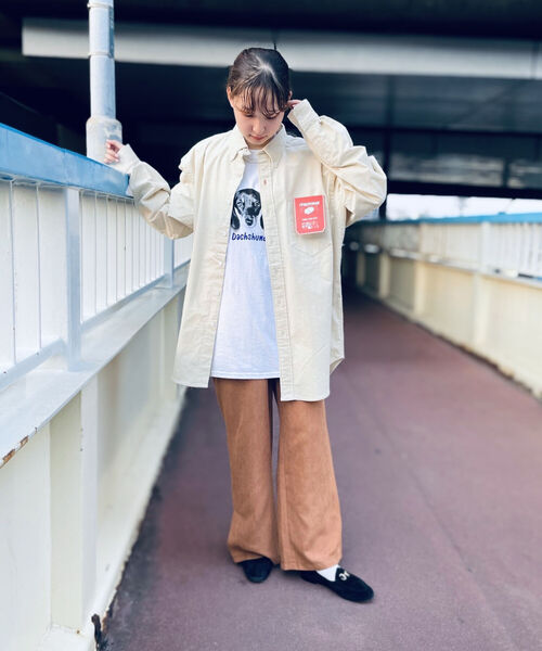 FREDY MAC（フレディーマック）の「【FREDYMAC "SUNDAY TOOLS WEAR"】ペンシルコール オーバーシャツ（シャツ/ブラウス・メンズ・ダークグリーン/パープル/オレンジ/キナリ・MEDIUM/LARGE）」の21枚目の写真