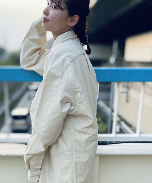 FREDY MAC（フレディーマック）の「【FREDYMAC "SUNDAY TOOLS WEAR"】ペンシルコール オーバーシャツ（シャツ/ブラウス・メンズ・ダークグリーン/パープル/オレンジ/キナリ・MEDIUM/LARGE）」の11枚目の写真