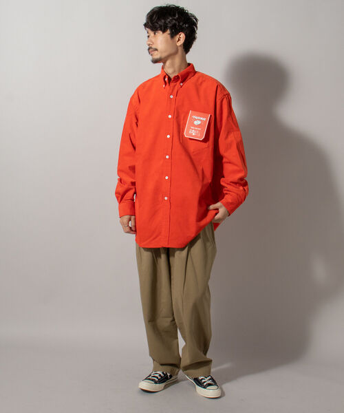 FREDY MAC（フレディーマック）の「【FREDYMAC "SUNDAY TOOLS WEAR"】ペンシルコール オーバーシャツ（シャツ/ブラウス・メンズ・ダークグリーン/パープル/オレンジ/キナリ・MEDIUM/LARGE）」の19枚目の写真