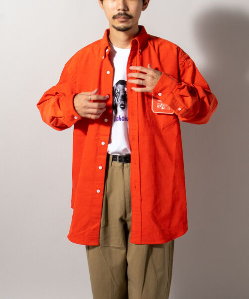 FREDY MAC（フレディーマック）の「【FREDYMAC "SUNDAY TOOLS WEAR"】ペンシルコール オーバーシャツ（シャツ/ブラウス・メンズ・ダークグリーン/パープル/オレンジ/キナリ・MEDIUM/LARGE）」の14枚目の写真