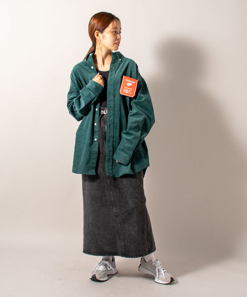 FREDY MAC（フレディーマック）の「【FREDYMAC "SUNDAY TOOLS WEAR"】ペンシルコール オーバーシャツ（シャツ/ブラウス・メンズ・ダークグリーン/パープル/オレンジ/キナリ・MEDIUM/LARGE）」の6枚目の写真