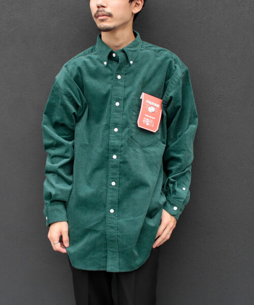 FREDY MAC（フレディーマック）の「【FREDYMAC "SUNDAY TOOLS WEAR"】ペンシルコール オーバーシャツ（シャツ/ブラウス・メンズ・ダークグリーン/パープル/オレンジ/キナリ・MEDIUM/LARGE）」の10枚目の写真