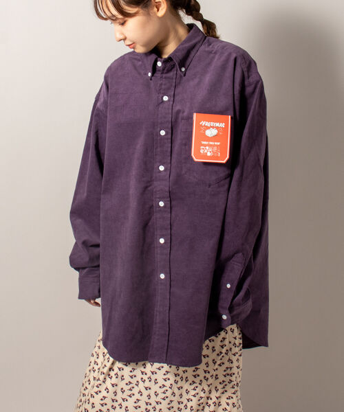 FREDY MAC（フレディーマック）の「【FREDYMAC "SUNDAY TOOLS WEAR"】ペンシルコール オーバーシャツ（シャツ/ブラウス・メンズ・ダークグリーン/パープル/オレンジ/キナリ・MEDIUM/LARGE）」の7枚目の写真