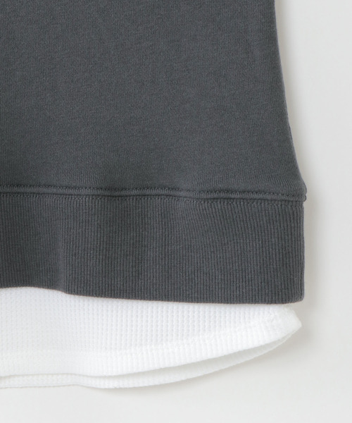 ikka(イッカ)の「【キッズ】【速乾】裾レイヤービッグトレーナー(100~160cm)(スウェット・キッズ・ダークグレー/ライトベージュ・100/110/120/130/140/150/160)」の11枚目の写真