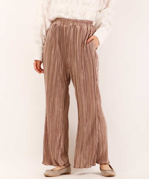 Brownie（ブラウニー）の「Brownie プリーツフレアーパンツ（その他パンツ・レディース・ベージュ/ブラウン/ミント/モカ・FREE）」の11枚目の写真