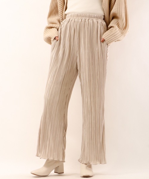 Brownie（ブラウニー）の「Brownie プリーツフレアーパンツ（その他パンツ・レディース・ベージュ/ブラウン/ミント/モカ・FREE）」の15枚目の写真