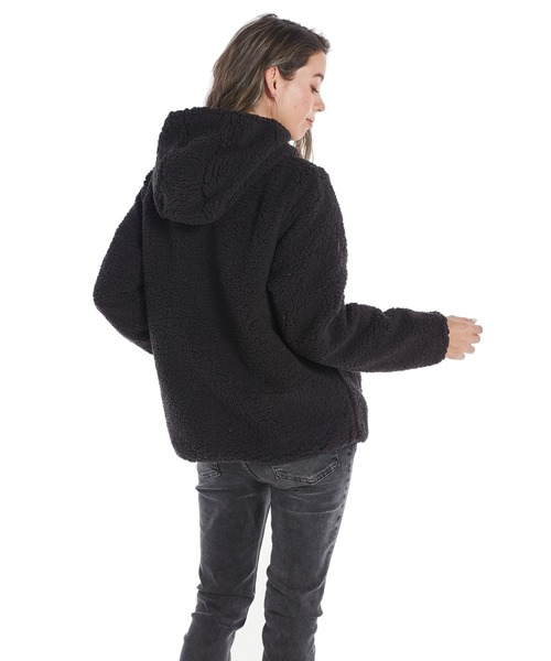 ROXY（ロキシー）の「RANDOM FLOWER/ロキシーリバーシブルモコモコボアジャケット（ブルゾン・レディース・ブラック/ナチュラル・SMALL/MEDIUM/LARGE/X-LARGE）」の8枚目の写真