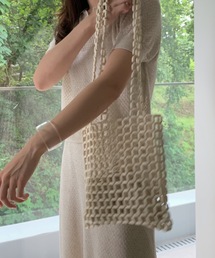 Didot.showroom | wood beads square bag(トートバッグ)