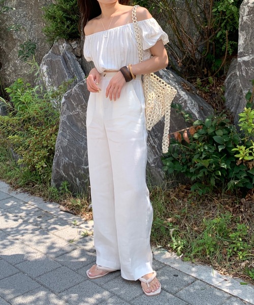 Didot.showroom（ディドット ショールーム）の「wood beads square bag（トートバッグ・レディース・アイボリー・FREE）」の4枚目の写真