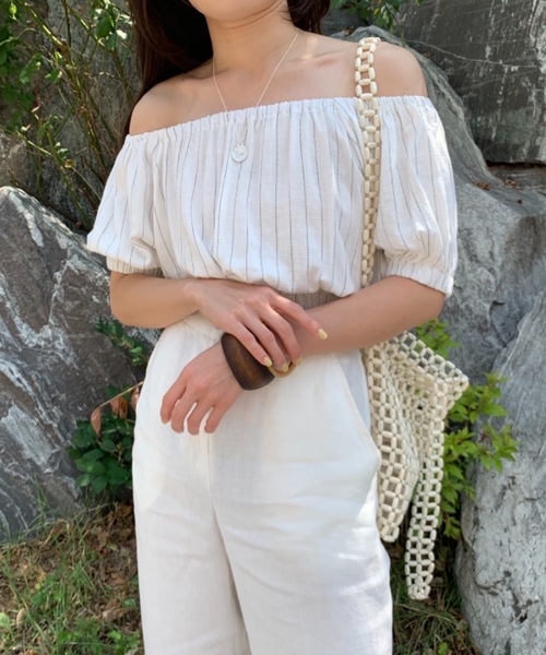 Didot.showroom（ディドット ショールーム）の「wood beads square bag（トートバッグ・レディース・アイボリー・FREE）」の9枚目の写真