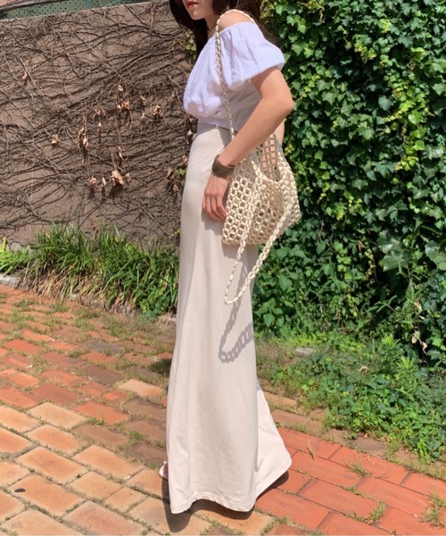 Didot.showroom（ディドット ショールーム）の「wood beads square bag（トートバッグ・レディース・アイボリー・FREE）」の16枚目の写真