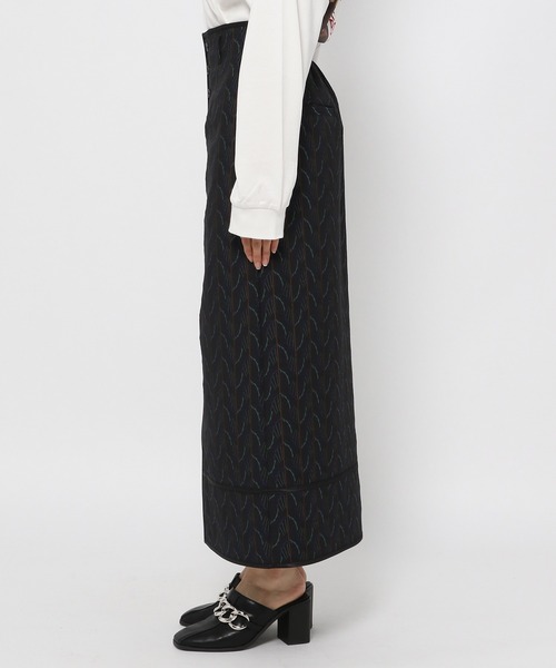 PAGEBOY（ページボーイ）の「ウイングジャガードタイトスカート（スカート・レディース・ブラック/グリーン系その他・SMALL/MEDIUM）」の11枚目の写真