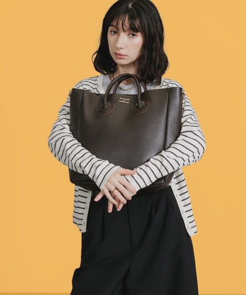 セール】YOUNG & OLSEN/ヤングアンドオルセン EMBOSSED LEATHER D TOTE