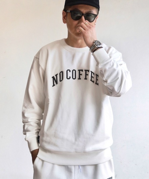 NO COFFEE(ノーコーヒー)の「アーチロゴ クルーネックスウェット(Tシャツ/カットソー・メンズ・ホワイト/ブラック・X-LARGE/MEDIUM/LARGE)」の1枚目の写真