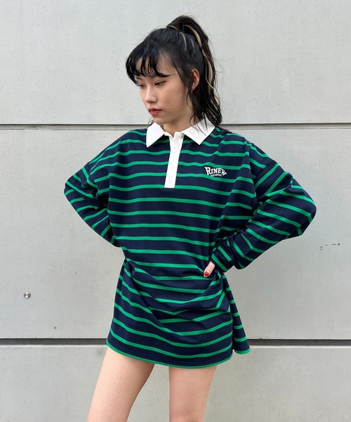 RASVOA（ラスボア）の「ラガーシャツワンピース（シャツワンピース