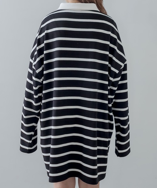 RASVOA(ラスボア)の「ラガーシャツワンピース(シャツワンピース・レディース・ブラック/グリーン・FREE)」の19枚目の写真