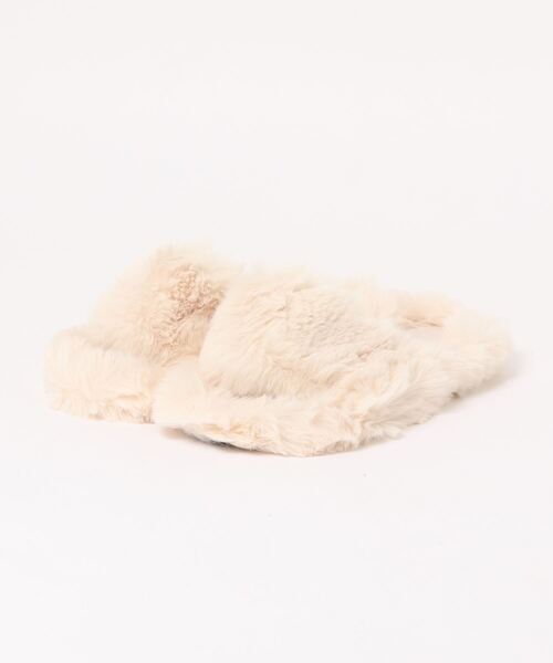 STYLEBLOCK（スタイルブロック）の「ふわふわファースリッパサンダル（サンダル・レディース・ベージュ/ホワイト/ブラック/ブルー/オレンジ/イエロー・36/39/38/40/37/35）」の8枚目の写真