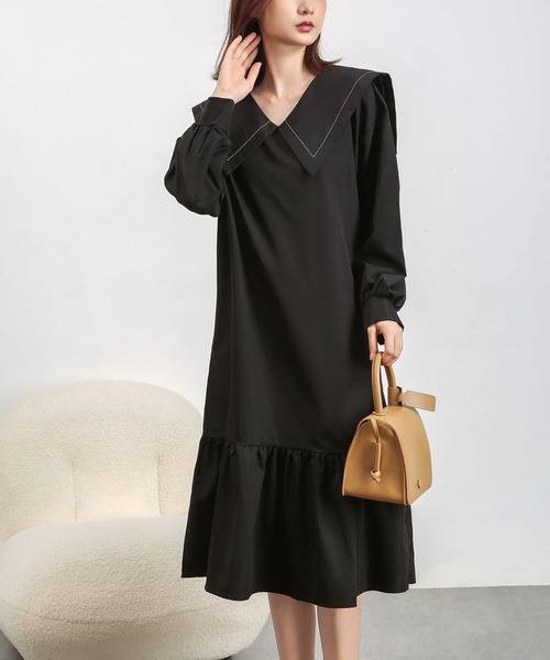 MAISON DE THERESE(メゾン ド テレーズ)の「ワンピース(ワンピース・レディース・ブラック/ベージュ・LARGE/MEDIUM)」の3枚目の写真