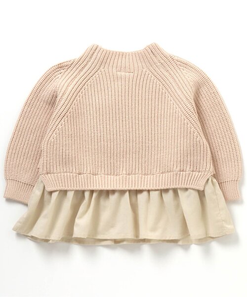 apres les cours(アプレレクール)の「WEB限定 ハイネックドッキングニット(ニット/セーター・キッズ・ブラウン/ピンク/アイボリー・90/100/110/120/80/130/140)」の11枚目の写真