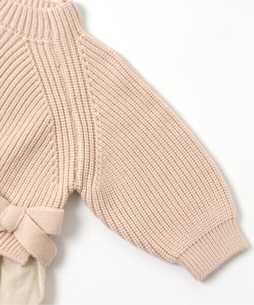 apres les cours(アプレレクール)の「WEB限定 ハイネックドッキングニット(ニット/セーター・キッズ・ブラウン/ピンク/アイボリー・90/100/110/120/80/130/140)」の14枚目の写真