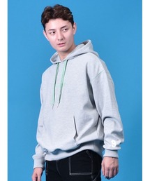 Questioning（クエスチョニング）の「ロゴ配色ステッチ ボリュームスリーブ ビッグプルオーバーパーカー（パーカー）」