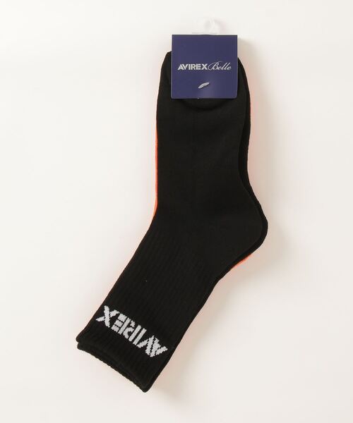 AVIREX(アヴィレックス)の「BARCODE RIB SOCKS/ バーコードリブソックス(ソックス/靴下・レディース・オレンジ/パープル・FREE)」の6枚目の写真